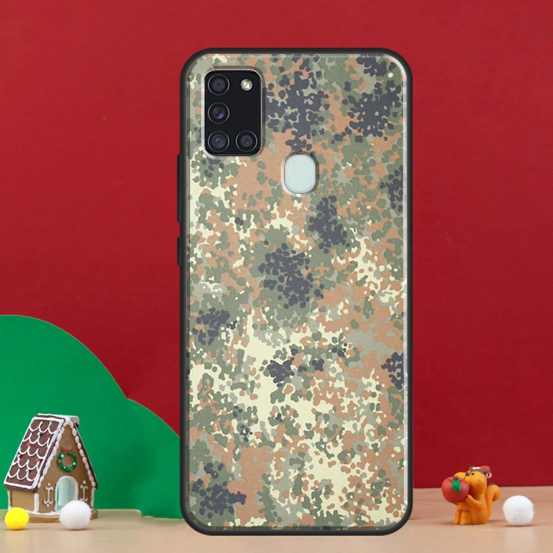 Flecktarn Camouflage Camo For Samsung Galaxy A54 A34 A14 A52S A12 A22 A32 A52 A13 A53 A73 A50 A51 A71 Phone Case