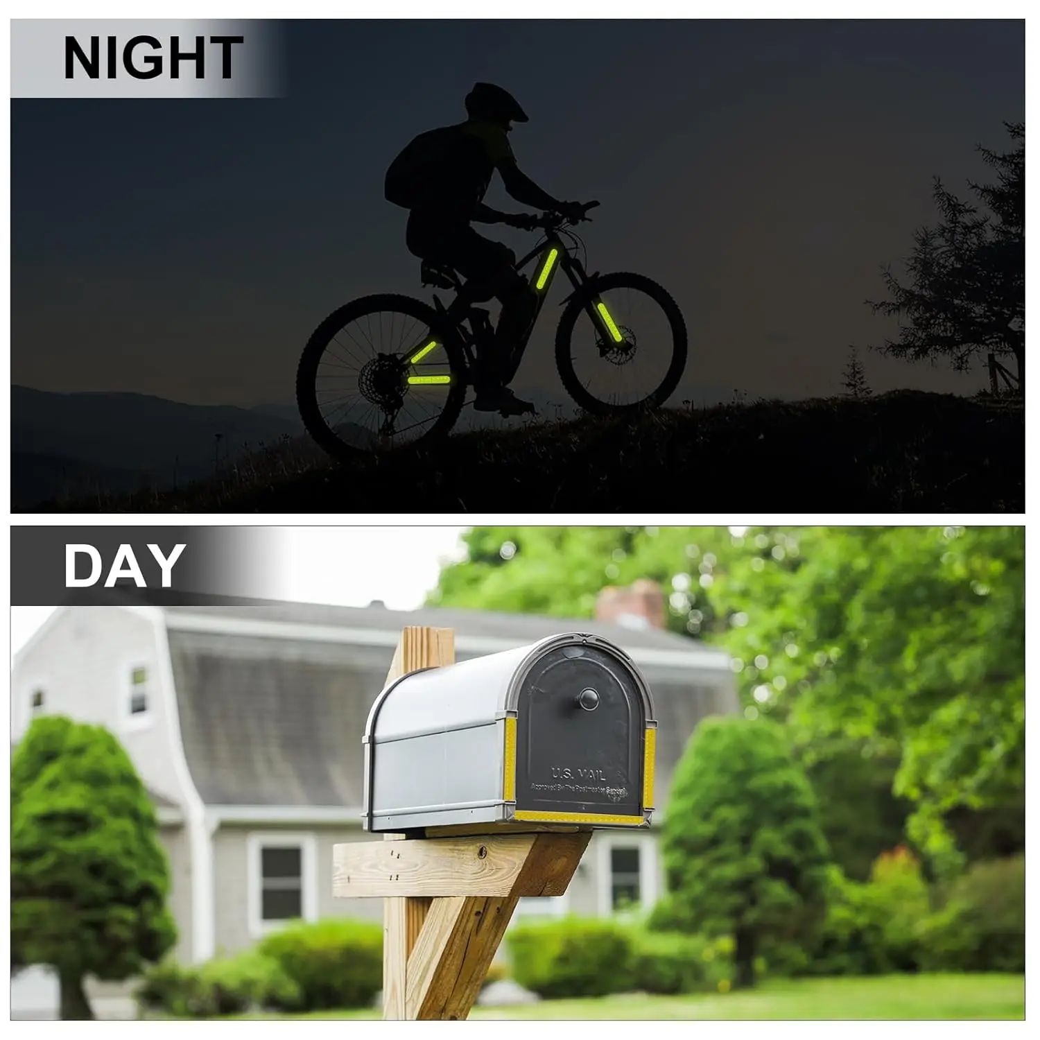 Bike Stickers Reflective Tape Fluorescent MTB Bike Bicycle Strips Cycling MTB Tapes for Bicycle Helmet Motorcycle Scooter