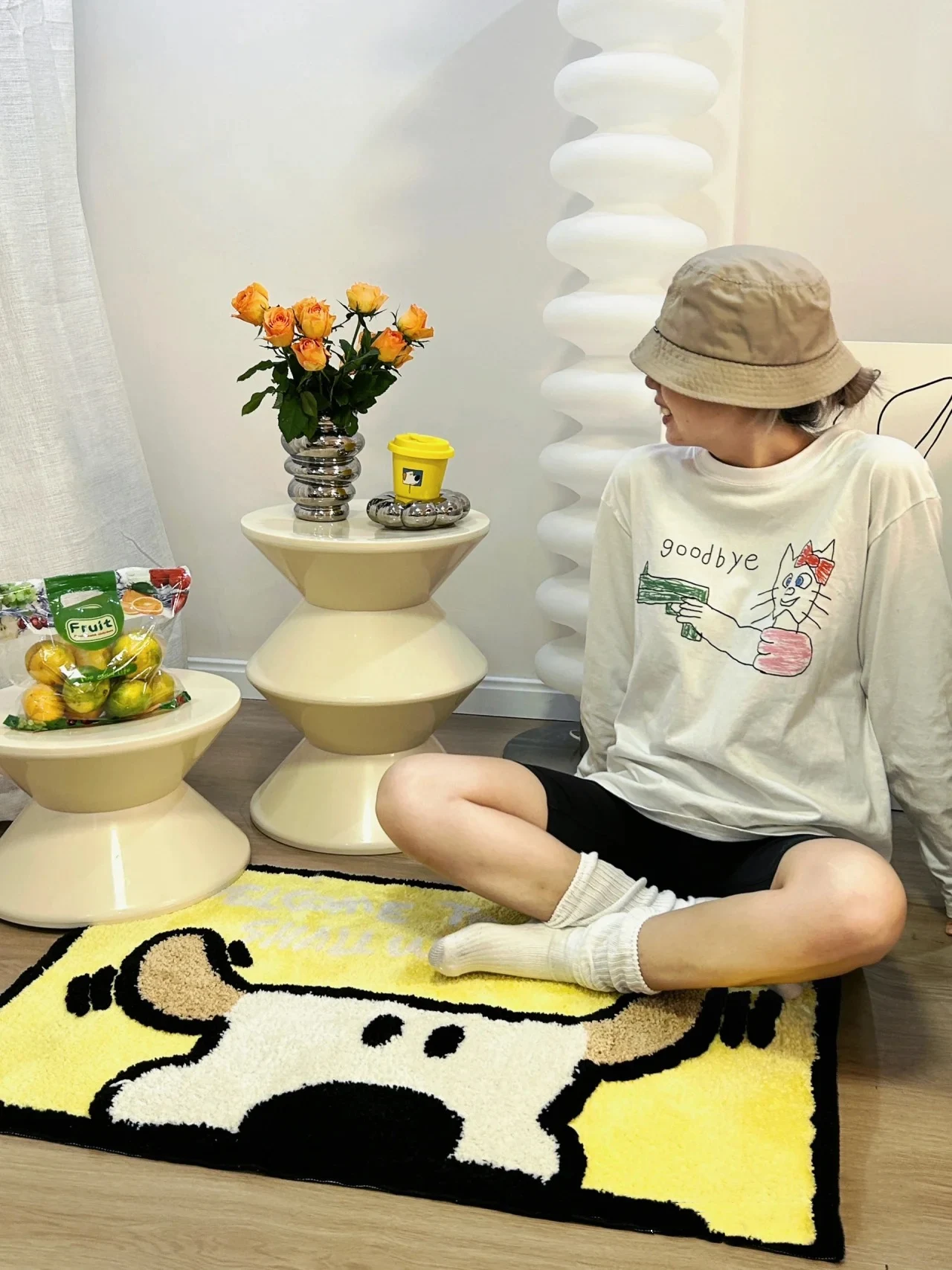 아메리칸 컬리지 슬레 롱 슬브 코튼 티셔츠 여성용 루즈핏 만화 문자 프린트 커플 베이스 티셔츠 봄 초기