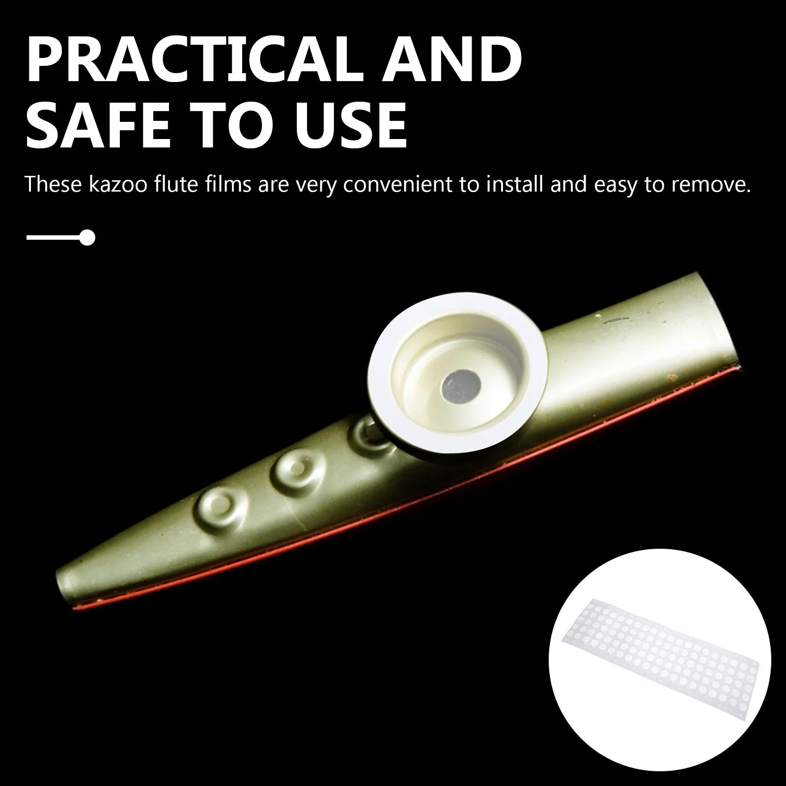 

200pcs Kazoo Flute Diaphragms Durable Abs Material Crisp Sound Replacement Films For Kazoo Flute Instrument Supplies