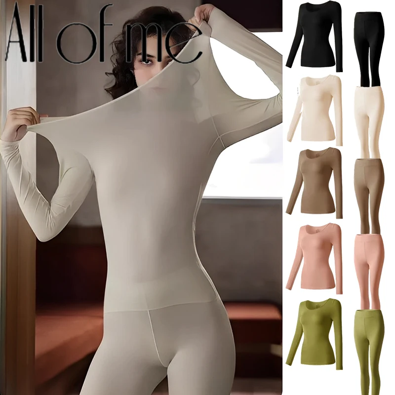 1 conjunto sexy roupa interior térmica feminina roupas de inverno sem costura grosso quente lingerie feminina conjunto de roupas térmicas mulher 2 peças