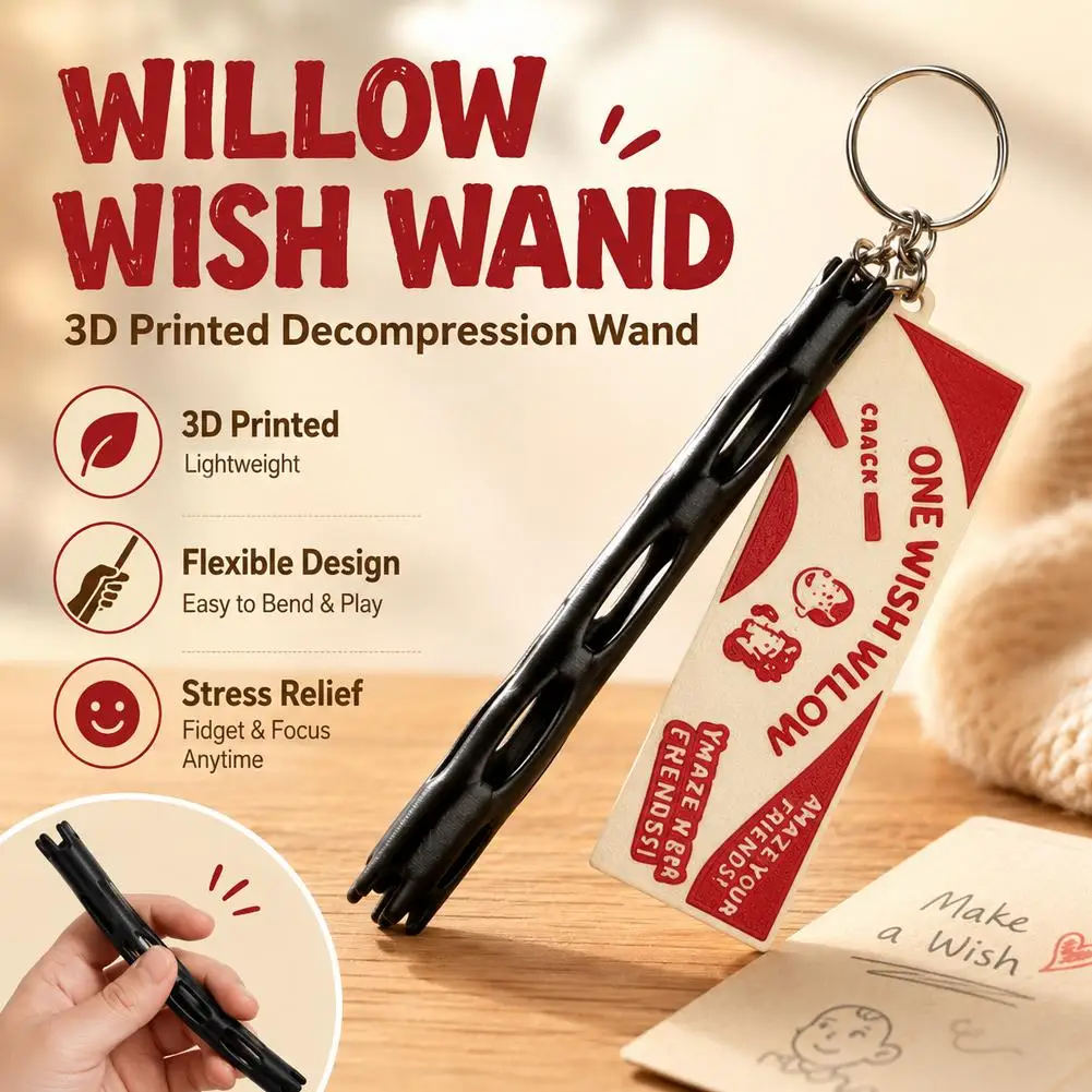 3D Printed Wish Willow Breakaway Magic Wand Stick Realistic Movie Prop Toy For Harry Potter Cosplay Performance Gift view 2