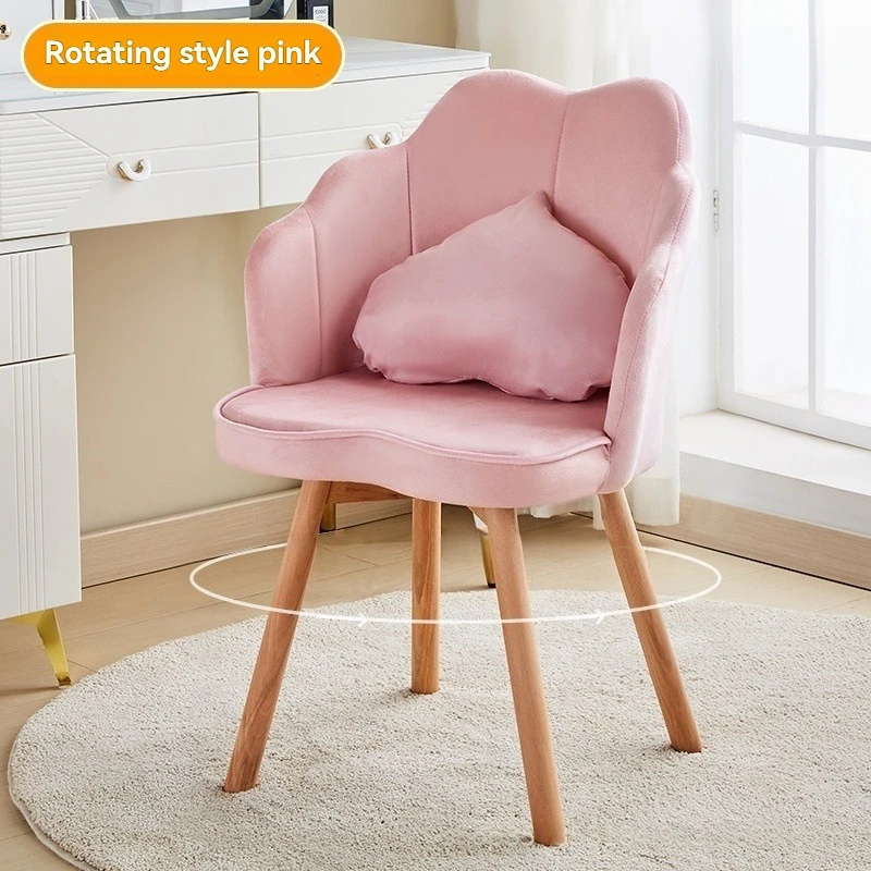 Makeup chair, rotatable dressing table chair, simple bedroom study chair for home use, women's makeup bench, computer chair