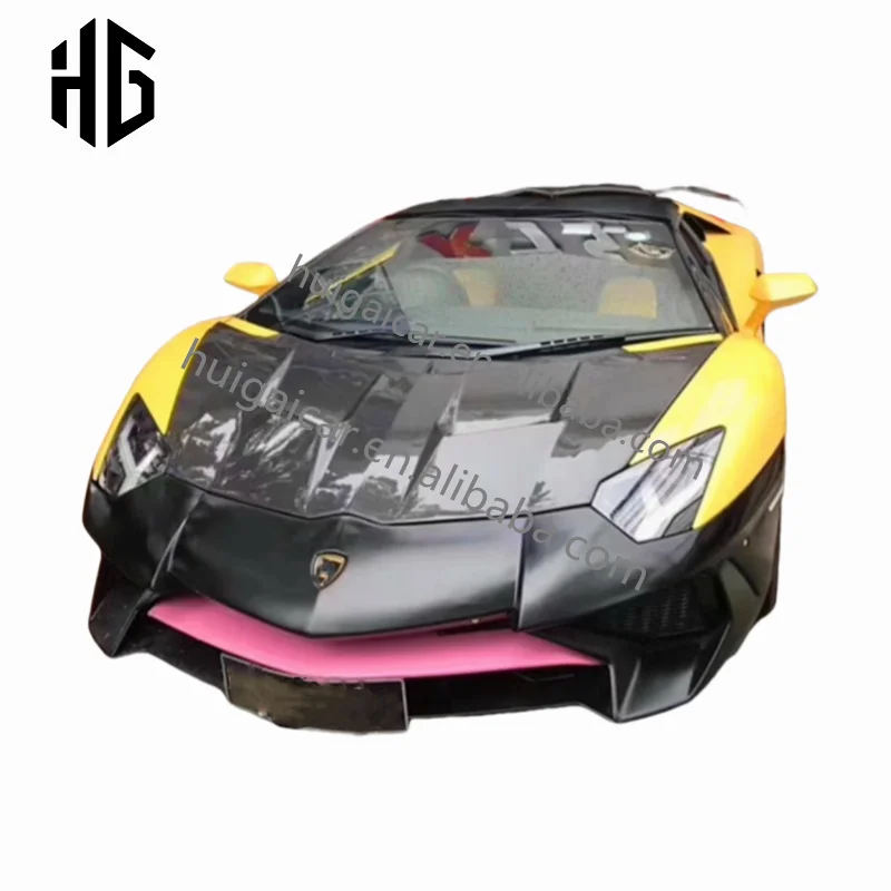 

Upgrade to Msy Style Front Bumper Engine Hood For Lamborghini Aventador LP700 LP720 Coupe Carbon Fiber Bonnet Hood Covers
