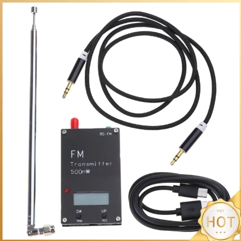 2000M 0.5W Radio FM Transmitter Frequency LCD Display Stereo Digital 76-108MHz for Radio Broadcast Campus Radio Station Receiver