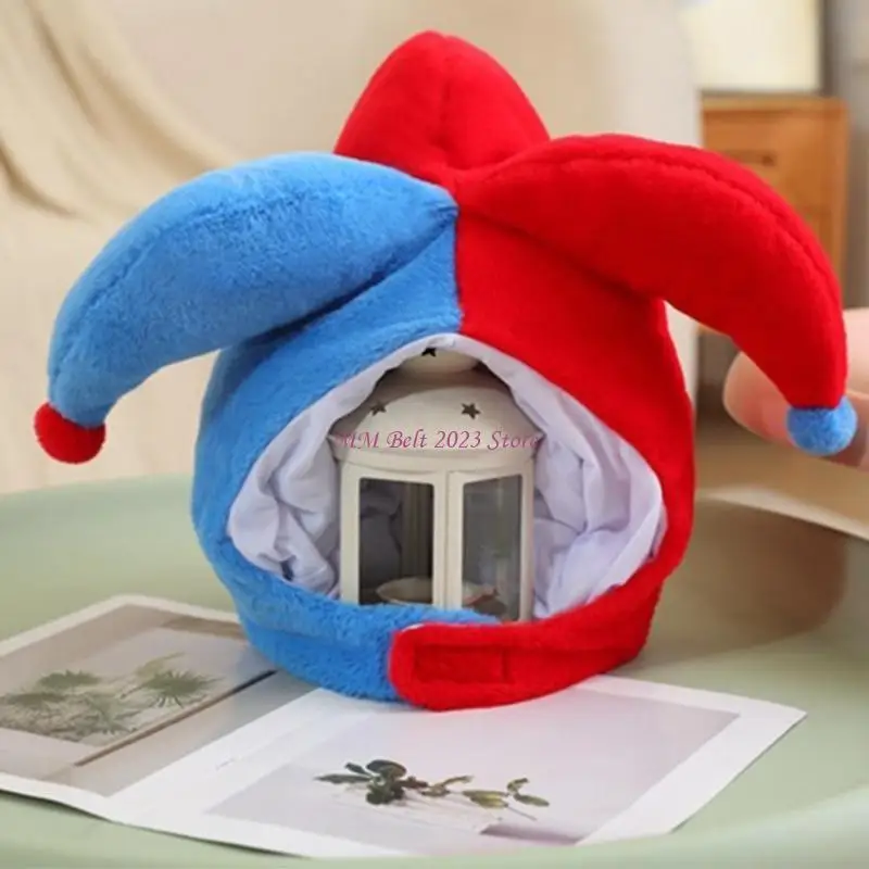 

49ME Вечерняя Шляпа Шута Унисекс Маскарадная Шляпа Регулируемая Шляпа Клоуна Динамичная Детская Шляпа для Хэллоуина и Карнавалов