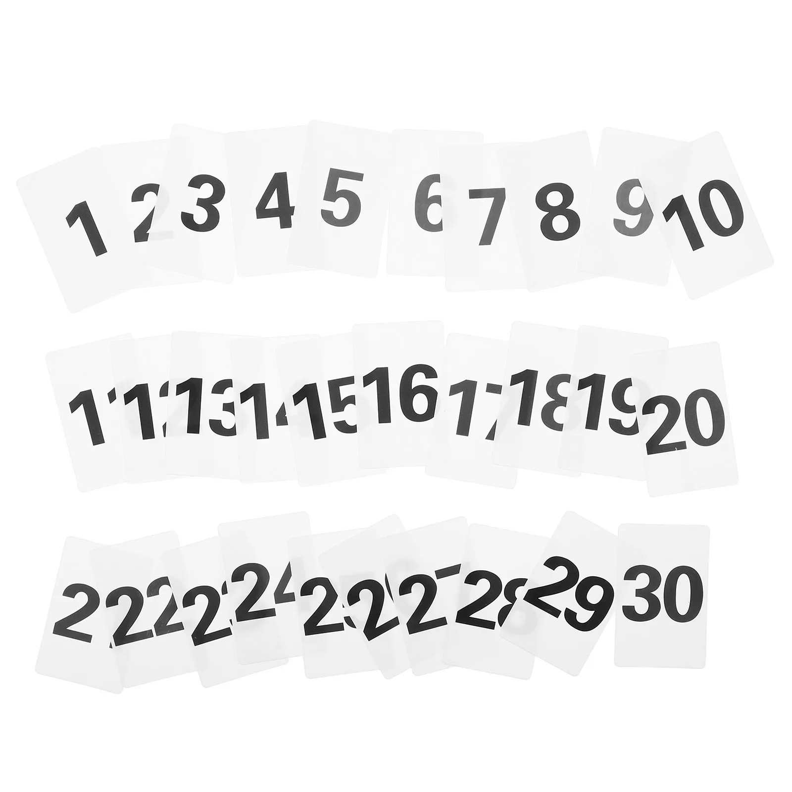 30 cartes de numérotation de table, en plastique noir et blanc, format 2x3 pouces, idéales pour les réceptions de mariage, les fêtes de naissance, les conférences et les célébrations de communion.