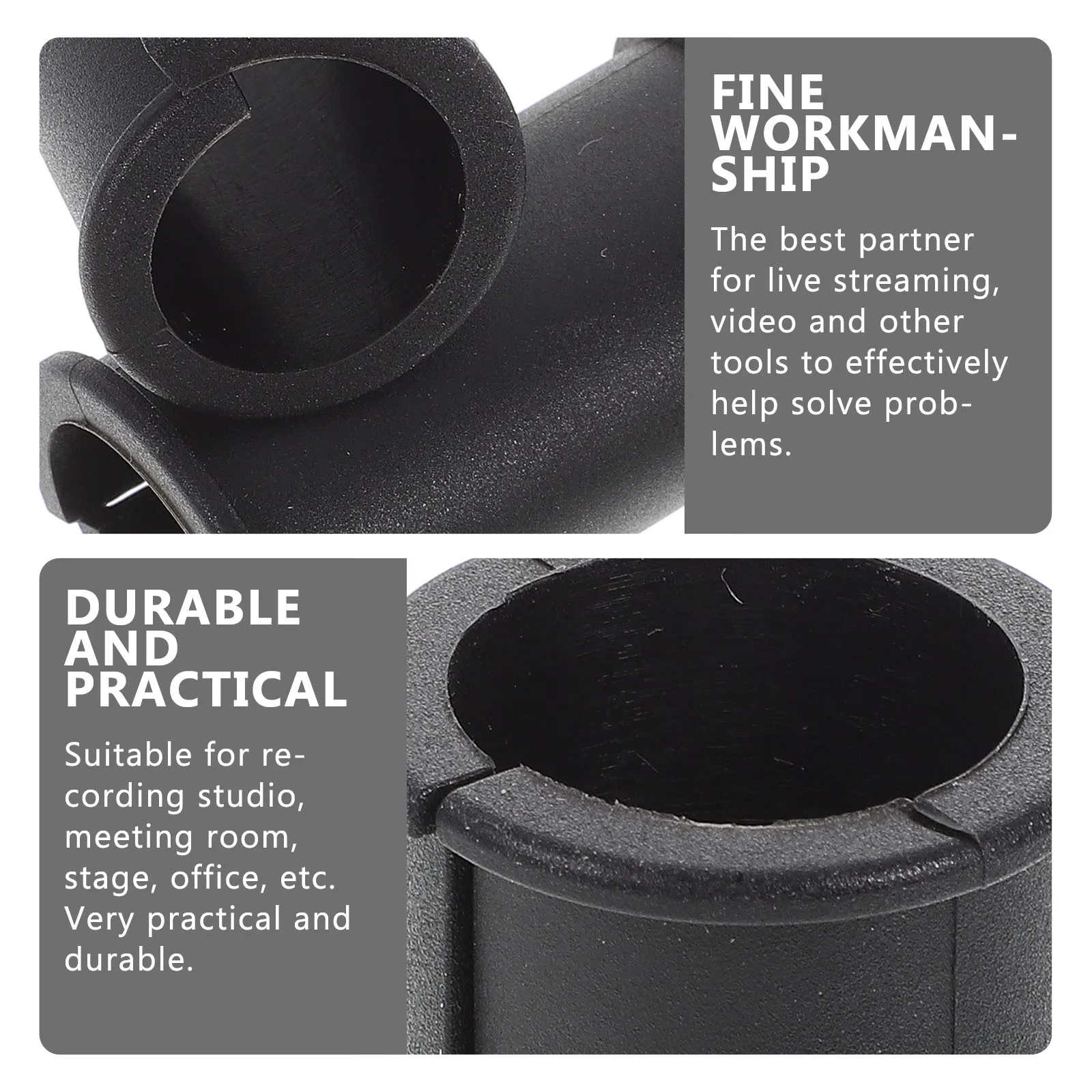 

Microphone Rubber Cover Durable Recording Studio Meeting Room Stage Office Shock Mount Gasket Washer Protector Black Practical