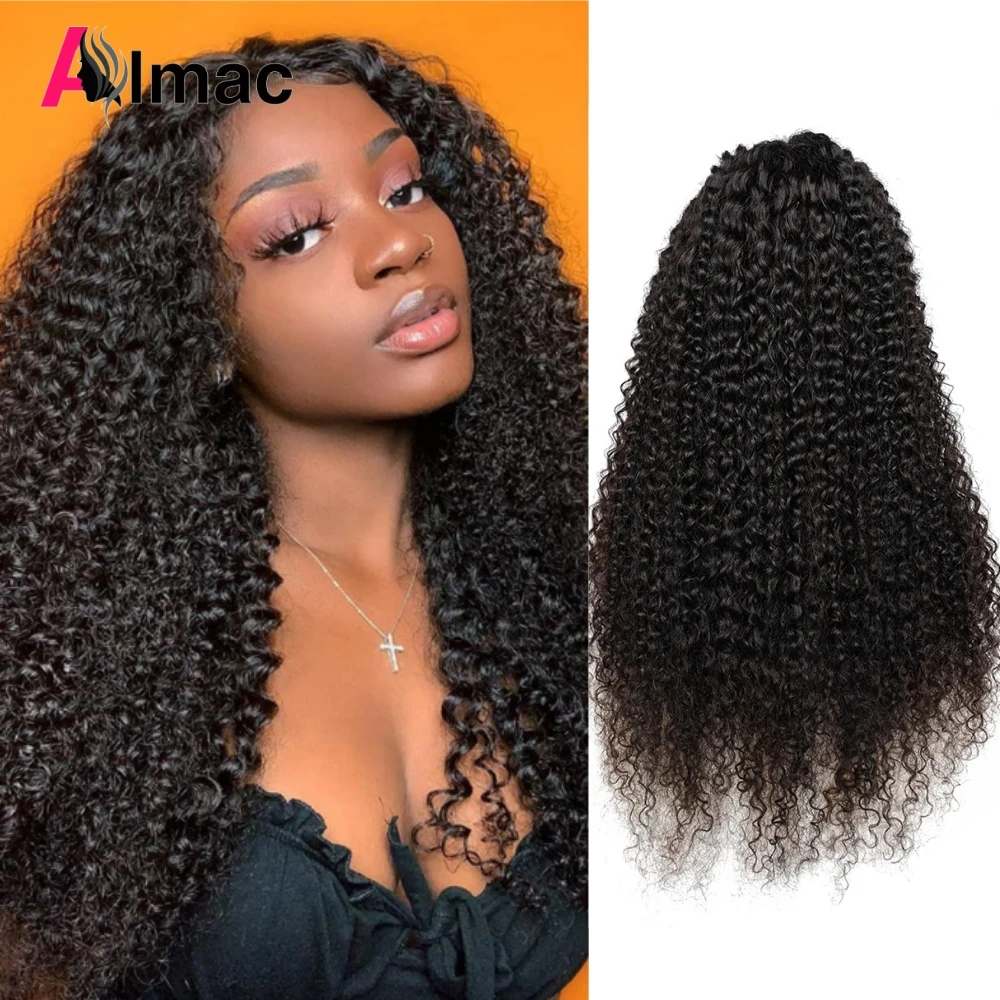 13x4 Jerry Curly Lace Frontal Human Hair Wigs 4x4 Closure Wig For Women Indian Remy Hair With Transparent Lace