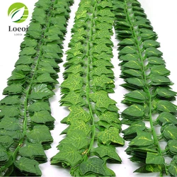 12pcs Wholesale Artificial Ivy Hanging Green Vine Silk Leaf Garland Plant Creeper Leaf Home Wedding Bathroom Garden Decoration