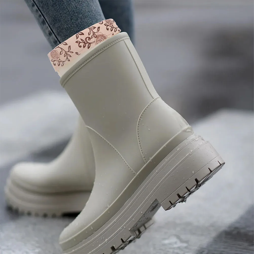 

Rain Boots Inner Liners Fleece Socks Thickened Warm Insulated Clog Hunter Women Cold Weather Protection Waterproof Boot