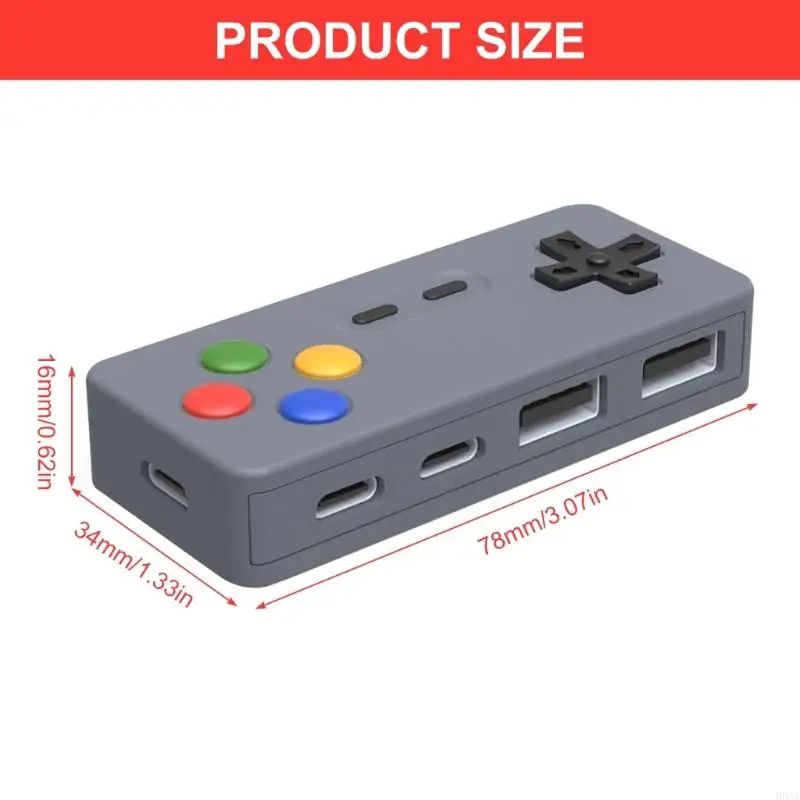 4 in 1 stazione ricarica USB C ricarica Tipo C 2x USB+2x Tipo C ESTENZIONE ADATTER ELETTRICA FEMMINE ELETTRICHE