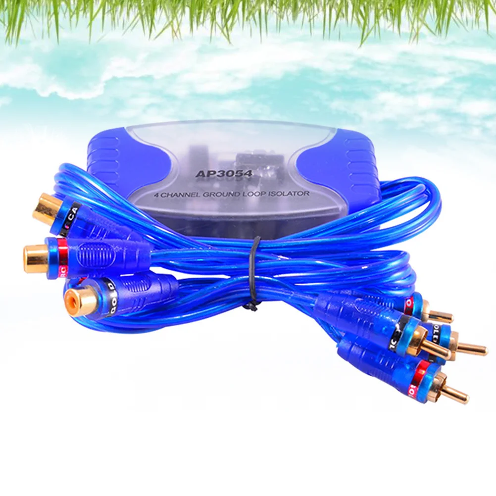 

4 Channel RCA Ground Loop Isolator Line Sound Remove Noise Filter Line Noise 50W ( ) Ground Loop Isolator 4 Channel