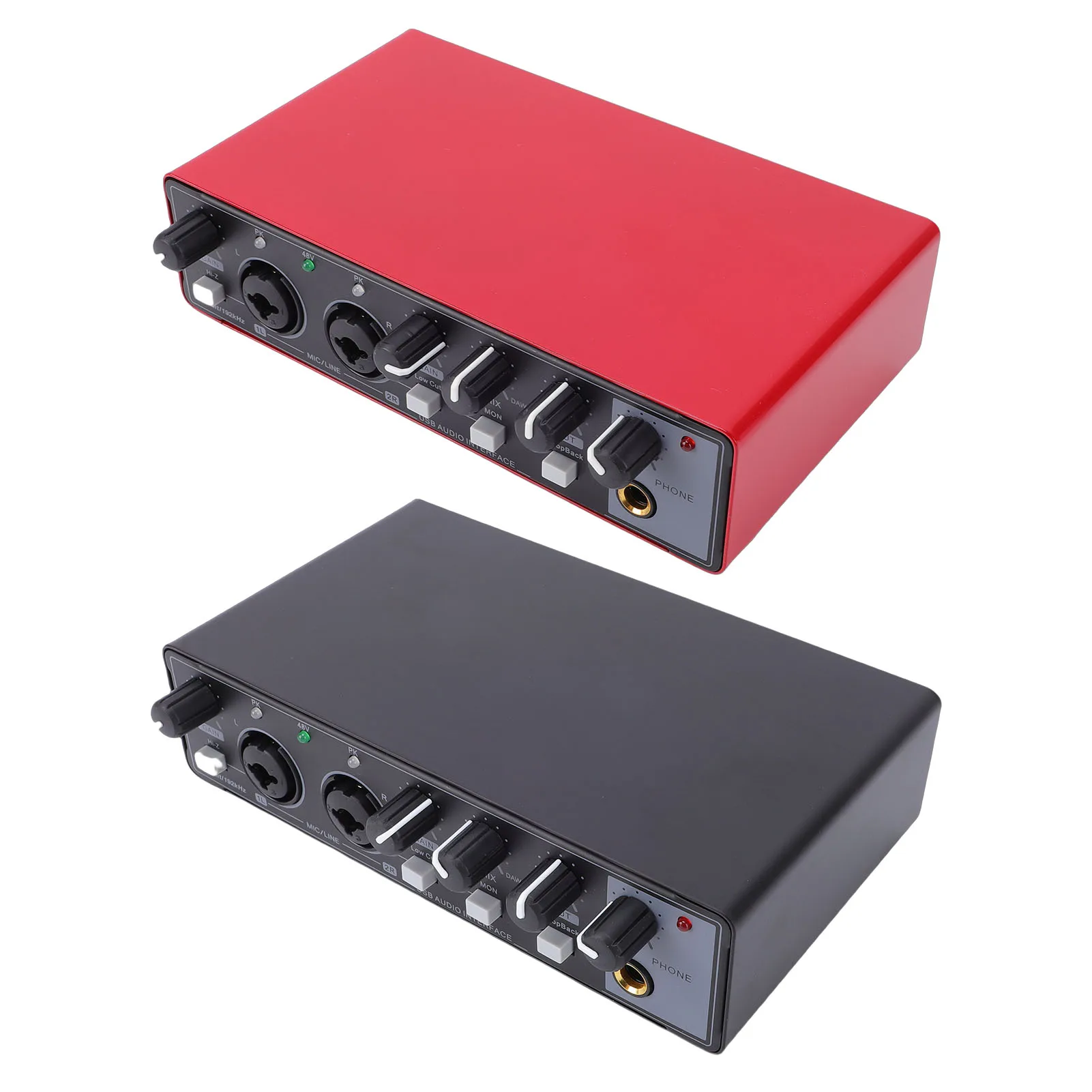 

USB C Audio Interface 24 Bit 192kHz Dual TS XLR Input Microphone Preamp Portable Sound Card for PC Guitar Recording Live