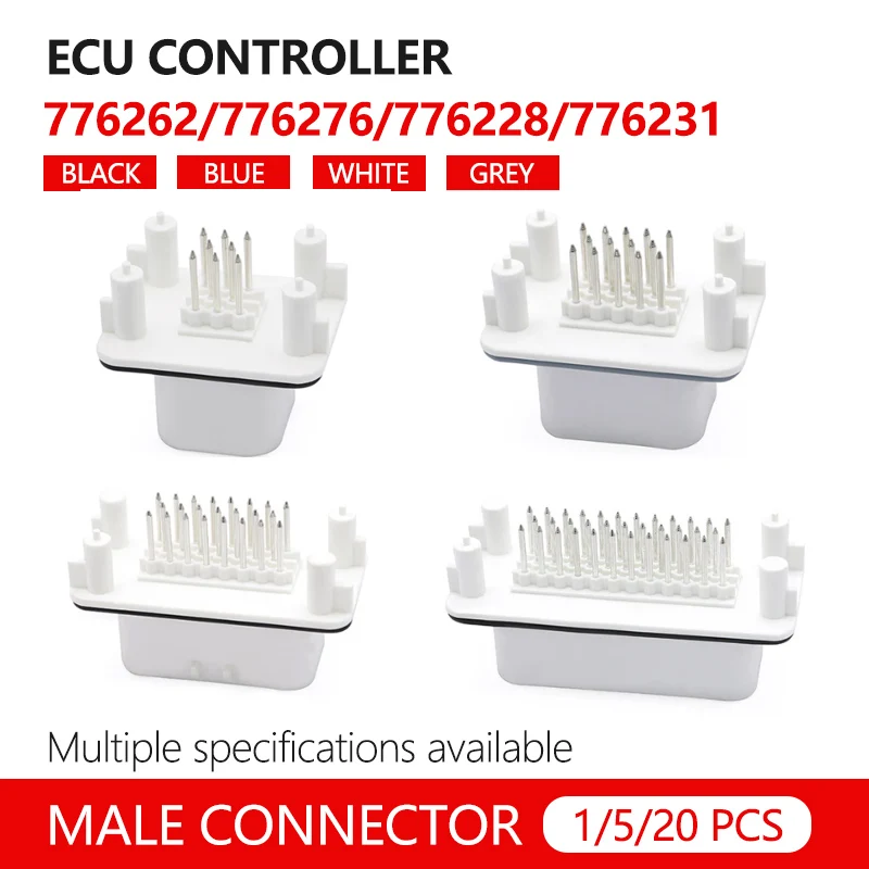 1/5/20PCS ECU Controller 8 14 23 35Pin Positions PCB Mount Header Vertical Male Connector With Flange Seal 776228-1 776231-1