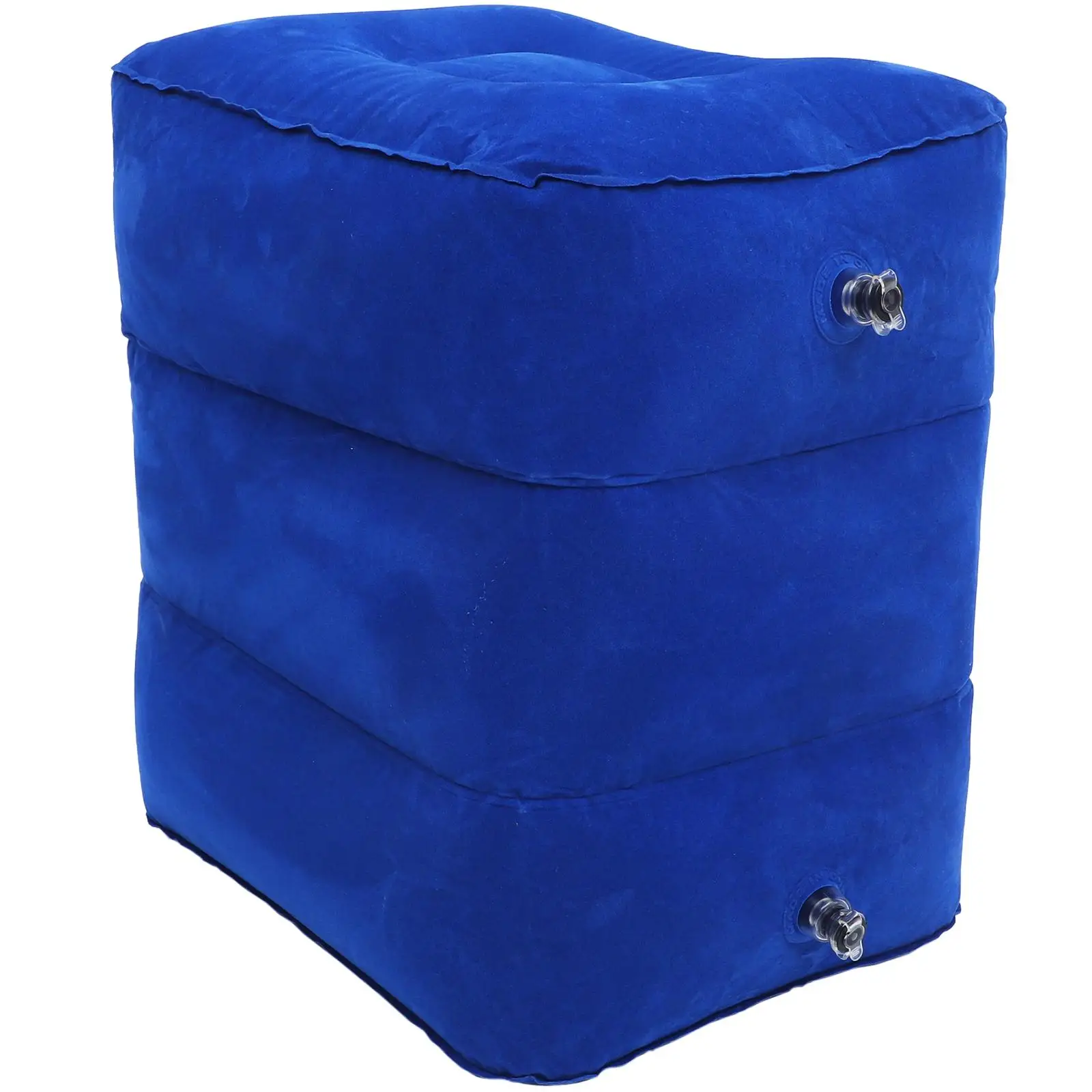 

Inflatable Footrest Cushion Dark Blue PVC Foldable Travel Pillow Small Space Stool Adjustable Height Outdoor Furniture Crib