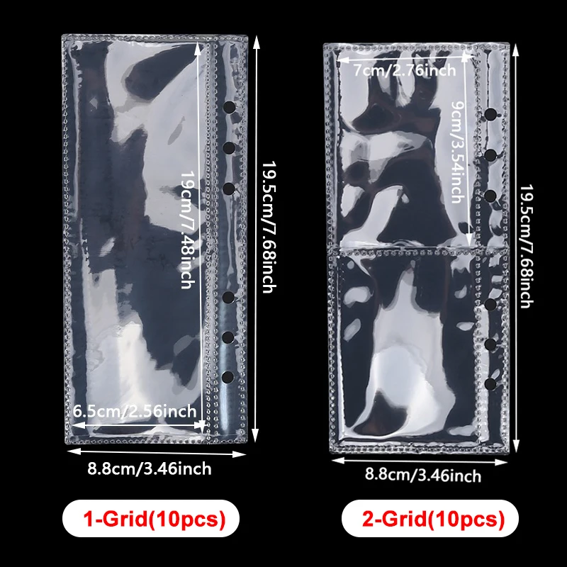 البطاقات البريدية الموثق جمع كتاب المنظم A6 ضيق فضفاض ورقة غطاء 10 قطعة 1 شبكة 2 أكياس تخزين الشبكة