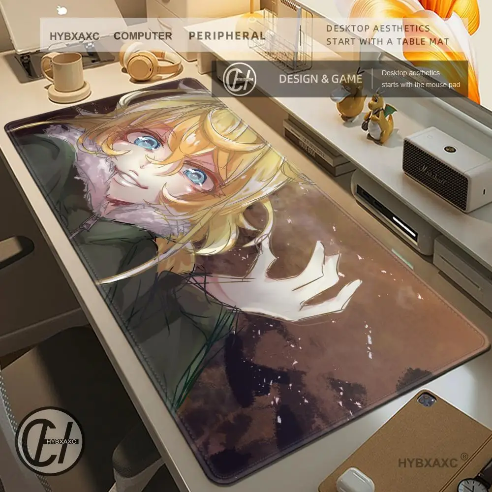 Saga Of T-Tanya The Evil Mouse Pad Cute HD Desk Pad Extended Gaming Keyboard Mat Large 90x40cm XXL Gamer Mouse Pad HYBXAXC