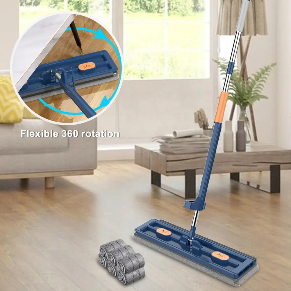 

360°Rotating Flat Mop Self-contained Slide Floor Mop Microfiber Lazy No Hand-Washing Floor Floating Mop Household Cleaning Tools