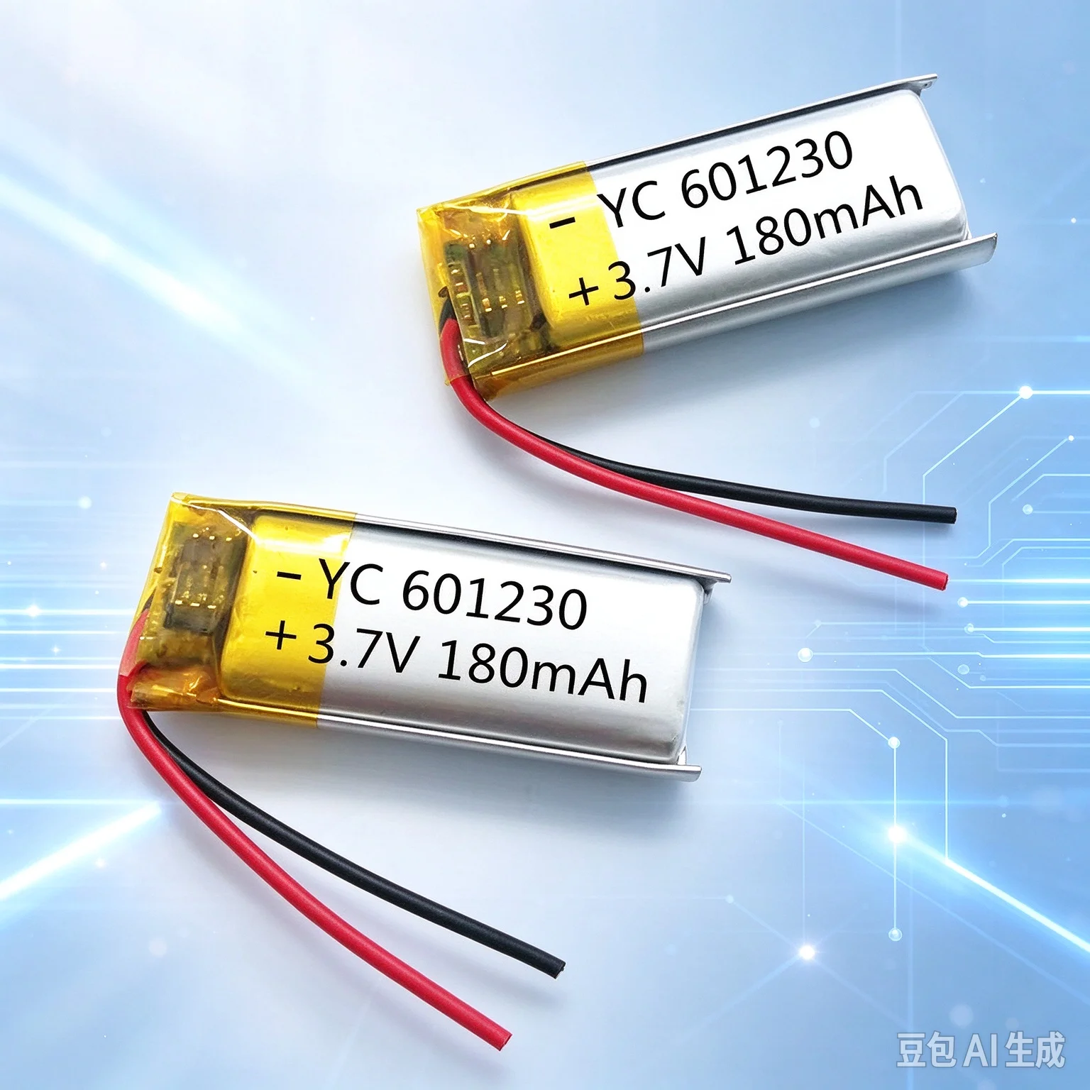 10pcs  Thin Cell for 601230 3.7V 180mAh Battery for Earphone Reading Pen Hearing Aid