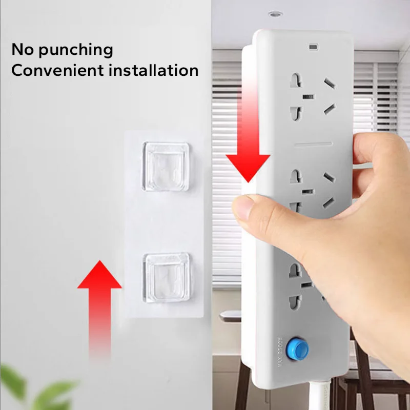 2 Stks/set Dubbele Snap Haak Sockets Fastener Plug-In Fixer Sockets Uitzoeken Organizer Zelfklevende Haak Multi-purpose Rack Holder