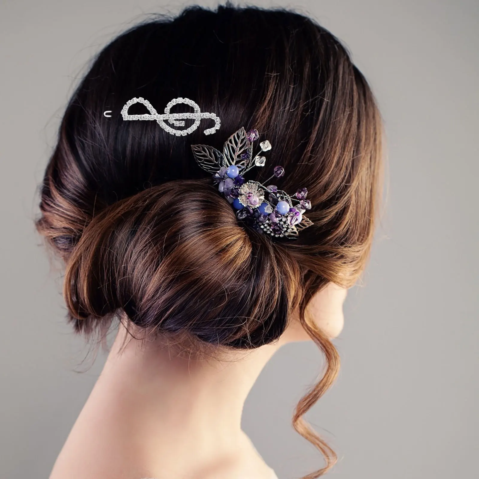 2 sichere und zuverlässige Strass-Haarspange mit Musiknoten, einzigartiges Design für Musikliebhaber, ausgefallene, glitzernde Haar-Accessoires