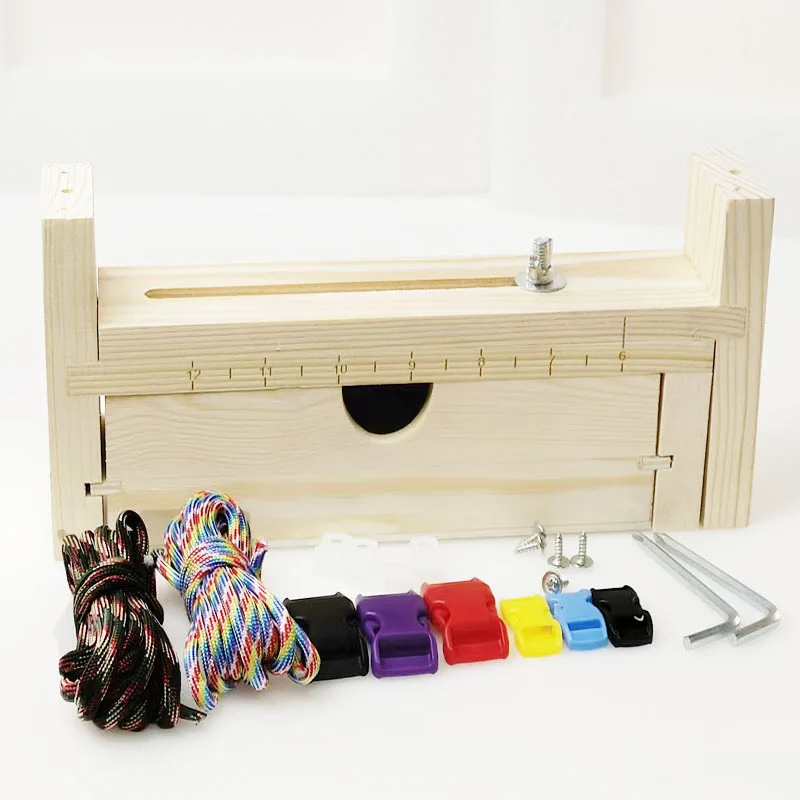 Wooden Paracord Jig Kit Bracelet Maker Making Tools With Storage Case Adjustable Length For DIY Braiding Kids Idea Gift