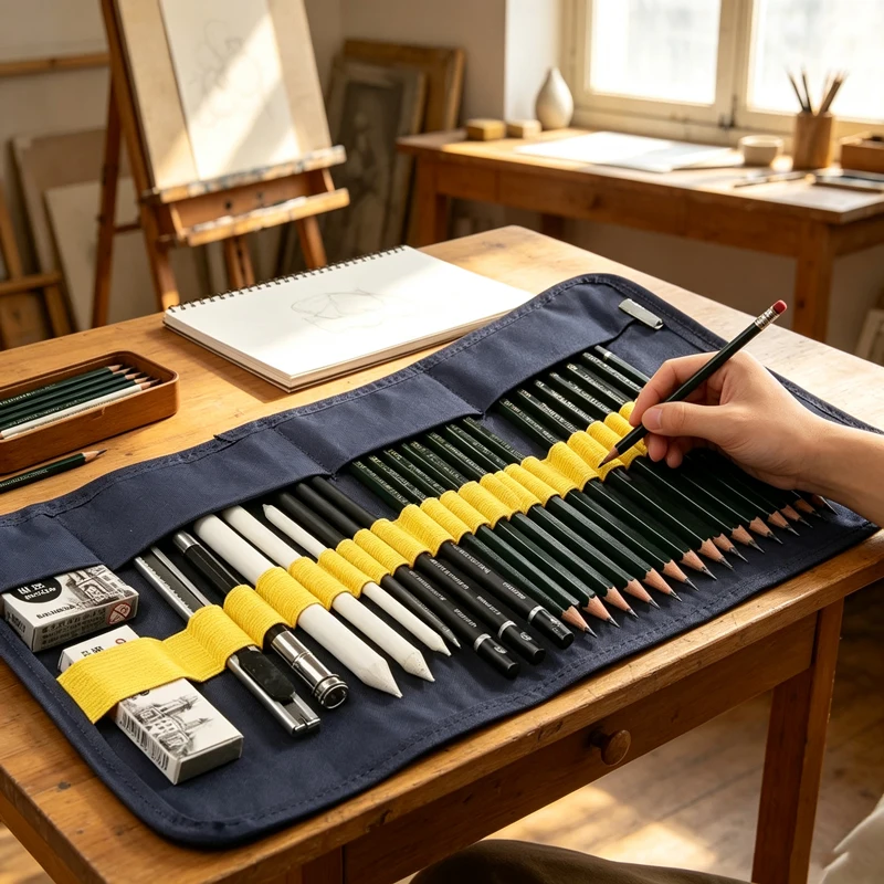 27Pcs Professional Sketch Pencil Set, Beginner & Adult Drawing Tools, Complete Art Supplies Student Sketch Painting Stationery