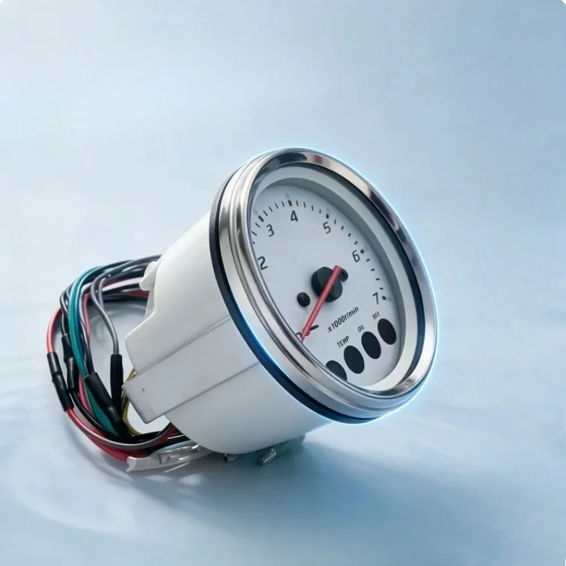 Marine RPM Tachometer Gauge 34200‑93J51, 12V Multifunction Instrument for 4‑Stroke Outboard Motor 40‑300HP Boat