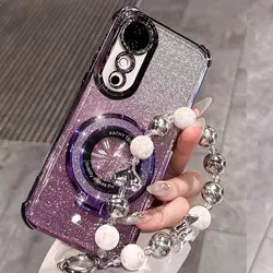 V 40 30 Bracelet Ring Shockproof Case for Vivo V40 V30 V27 pro Y15S Y16 Y18 Y21 Y22 S Y77 5G Glitter Stand Holder Cover v40pro