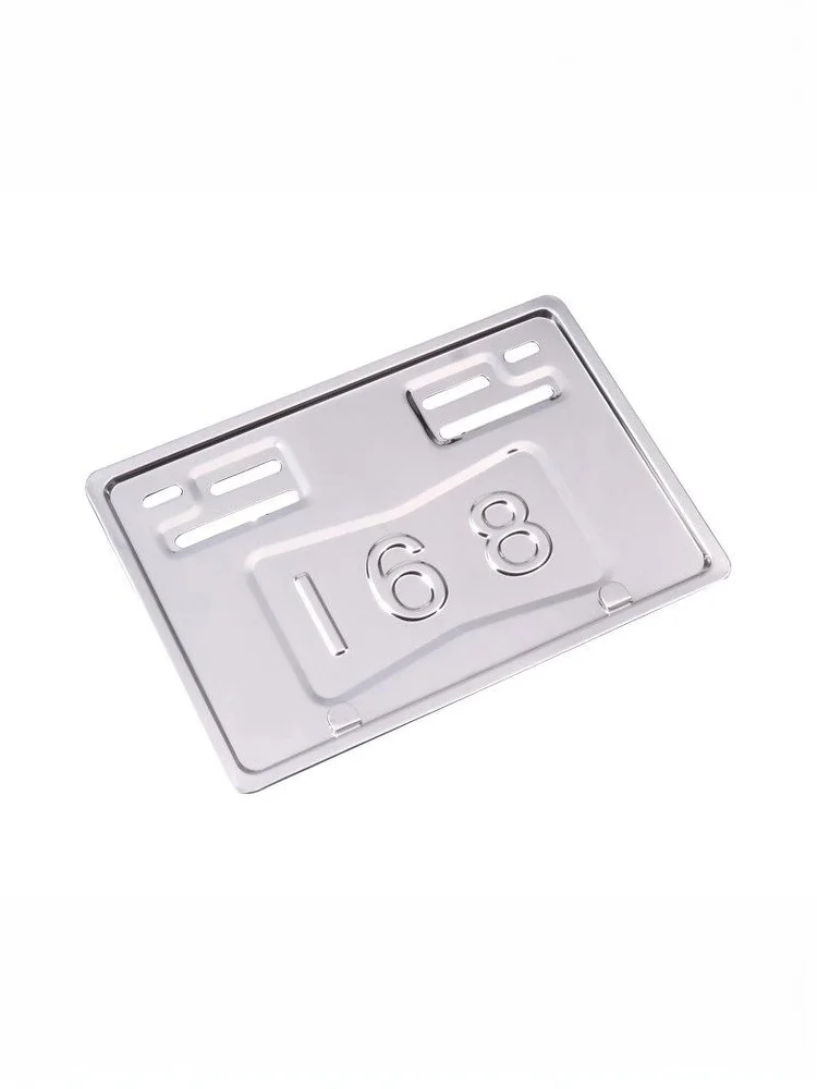 AliExpress SHIDWJ 1/2PCS Stainless Steel Motorcycle License Plate Frame Electric Vehicle Battery Carriage Bicycle License Plate Holder Auto Parts