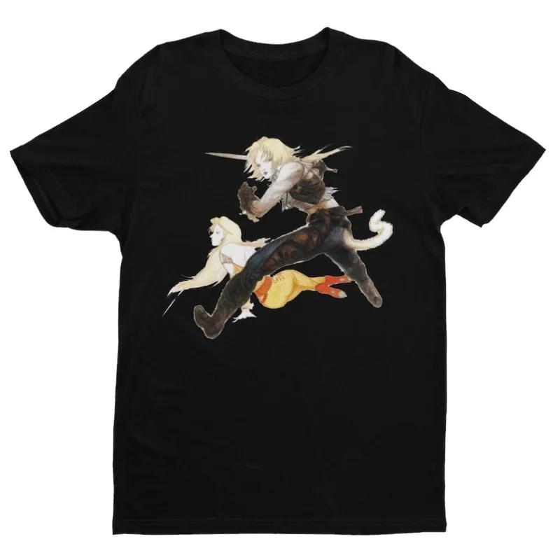 00012623 # A-FF9 IX Camiseta unisex premium Zidane & Garnet |   Arte de Yoshitaka Amano |   Regalos para él, ella, fanáticos de Final Fantasy y Coll