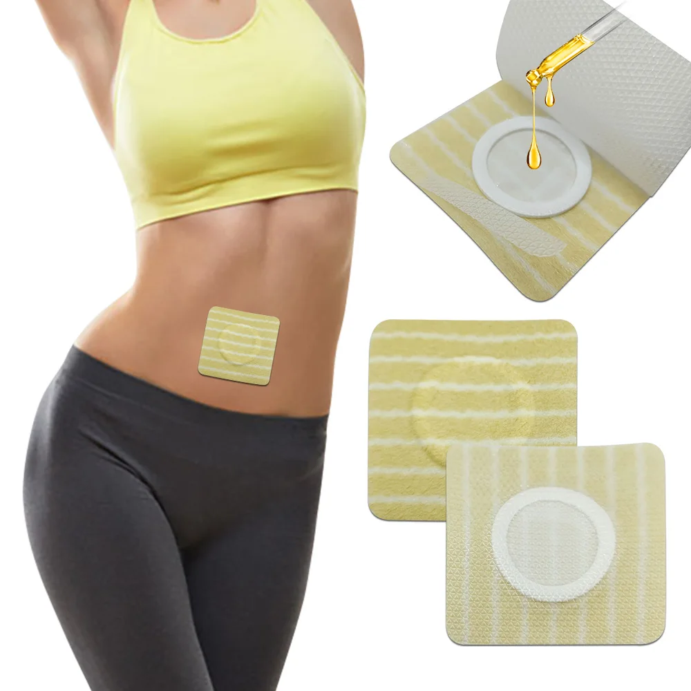 10PCS Castor Oil Pack Wrap Pads - Organic Castor Oil Pads Self-Adhesive Castor Oil Belly Button Wrap Pads Portable & Anti-Leak