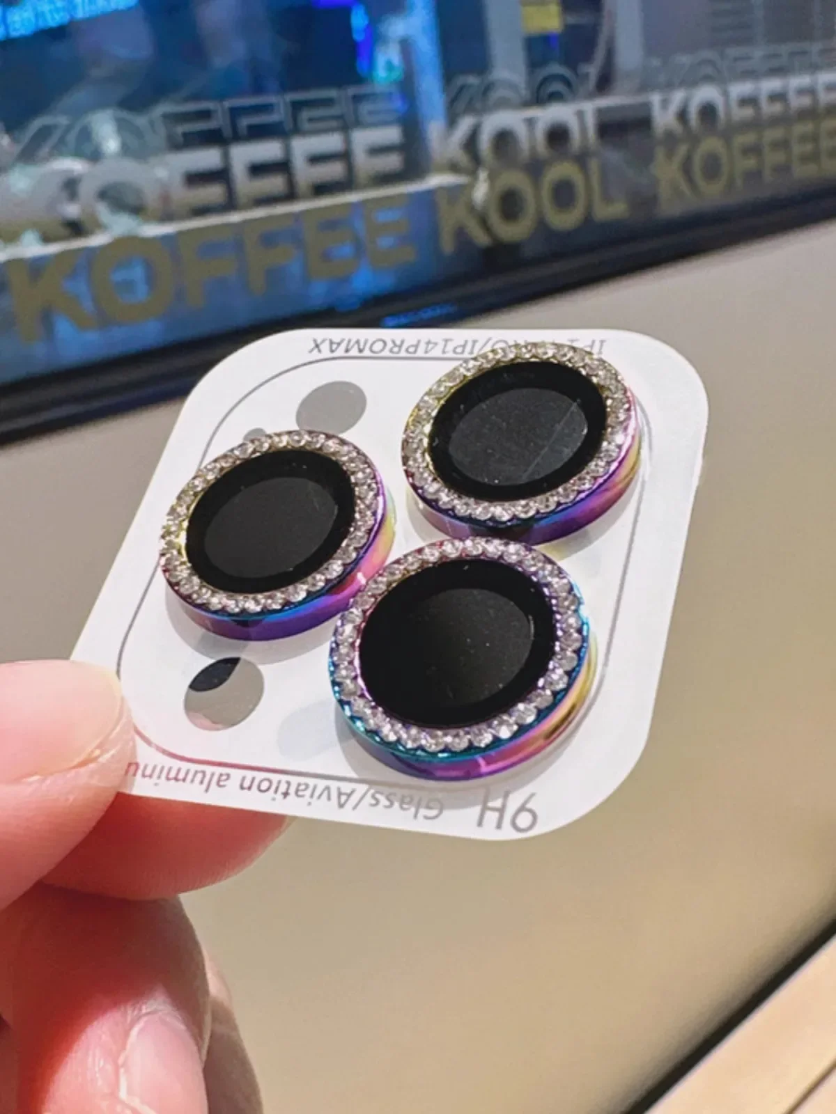 2-3Pcs For Iphone Lens Film Glitter Diamond 13promax Rear Camera 14 Protective Film 15 All-inclusive 12promax Lens Sticker Plus