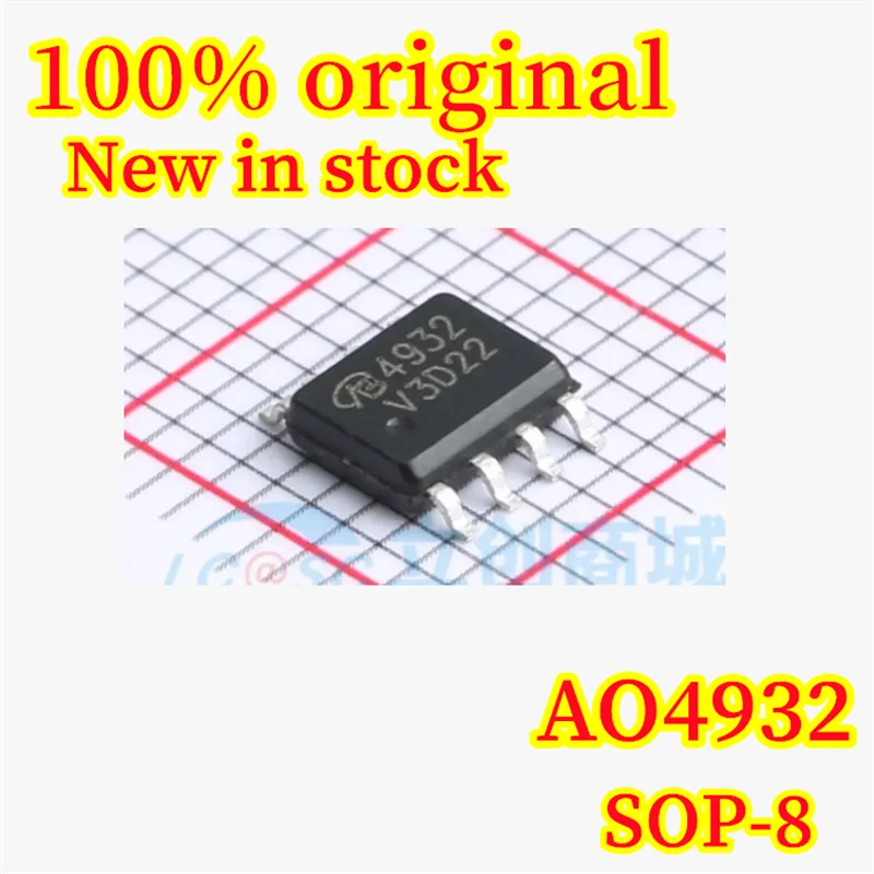 

(20/100pcs) AO4932 SOP-8 100% brand new 2-chip N-channel MOSFET. In stock. Fast shipping.