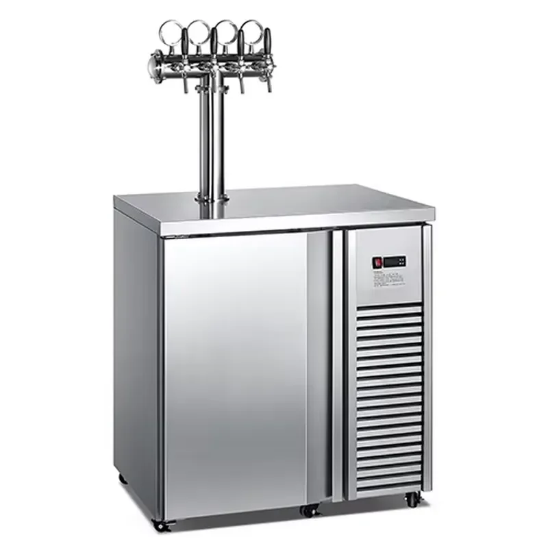 YWM Certificate Stainless Steel Cold Beer Kegerator Bar Digital Display Kegerator Draft Beer Keg Refrigerator 2