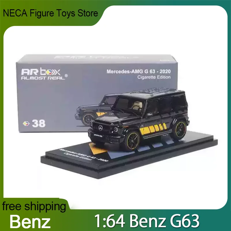 Modelo de coche de aleación fundida a presión Almost Real Ar Box, escala 1:64, Mercedes AMG G63 Platinum Magno, SUV todoterreno, para coleccionistas, juguete de colección.