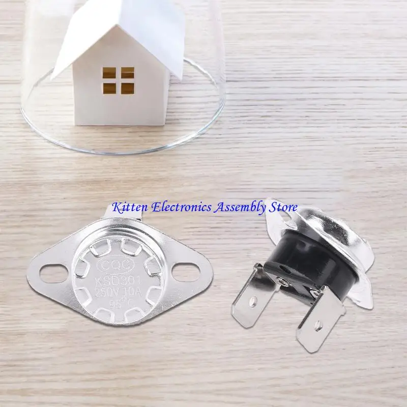 96GD KSD301 250V 10A 95°C Normal Close NC Temperature Controlled Switch Thermostat