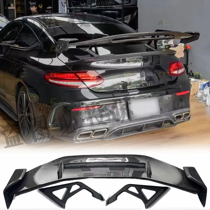 

For 2014-2021 Mercedes Benz C-Class coupe W205 C63 C200 AMG trunk decorative wing 100% carbon fiber AD style spoiler body kit