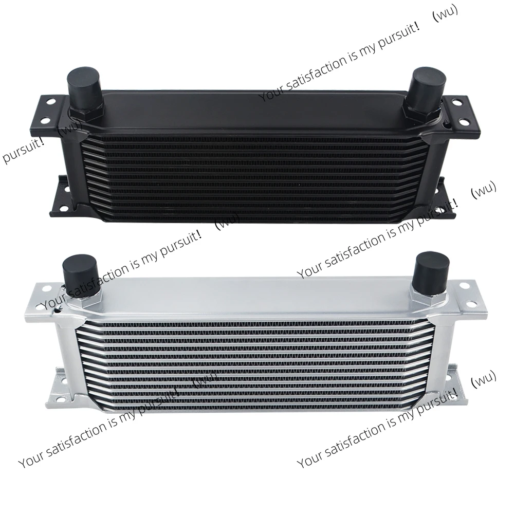 ZOCI-Universal oil cooler kit, 13-row oil cooling assembly,  sandwich adapter, stainless steel braided nylon AN10 hose