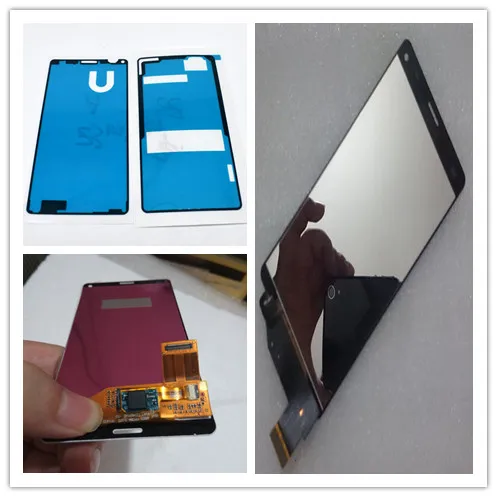 4.6 inch black For Sony Xperia Z3 compact LCD Display Z3 mini LCD D5803 D5833 touch screen digitizer Assembly + Adhesive