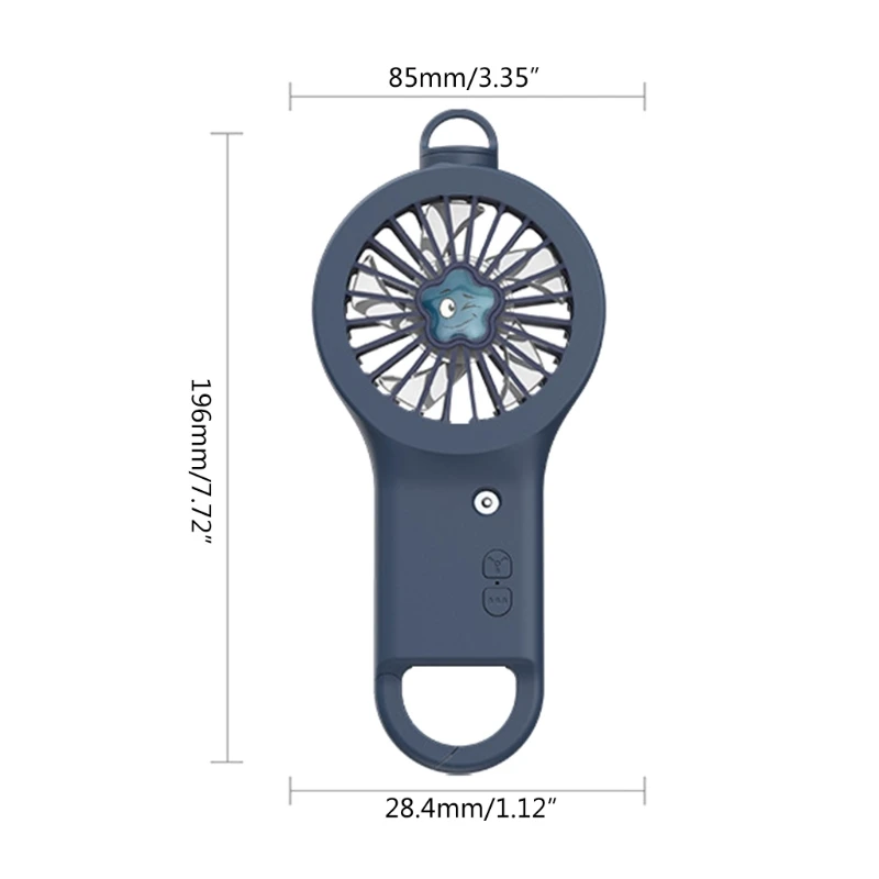 Quạt USB Cầm Tay Mini Di Động Tiện Dụng Quạt Xịt Linh Hoạt Kẹp Lỗ Treo Trang Sức Giọt