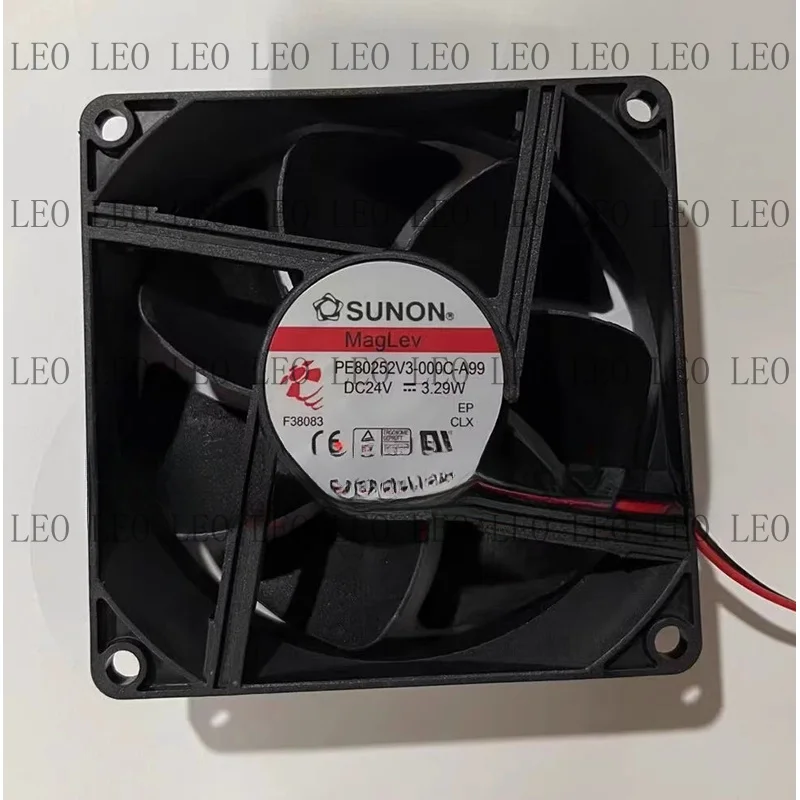 MY For SUNON PE80252V3-000C-A99 8025 DC24V 3.29W 8CM 2-Wire Inverter Cooling Fan