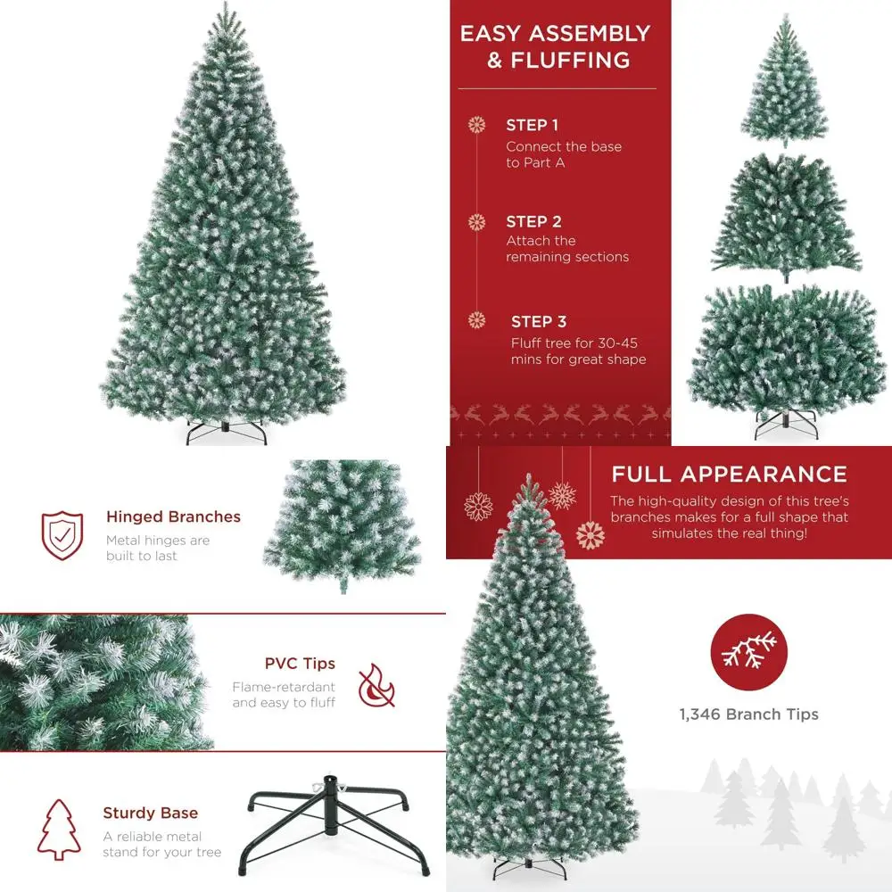 

Реалистичная елочная елка премиум-класса высотой 7,5 футов с плотными ветвями для праздничного декора, идеально подходит для праздничных торжеств сезона