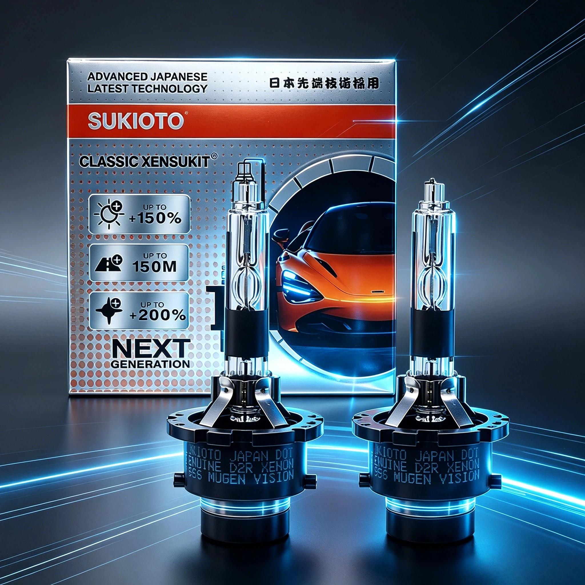 

2개 정품 일본 수키오토 클래식 제논 D2S 자동차 헤드라이트 전구 D2R HID 제논 램프 D4S D4R 자동차 라이트 (닛산, 렉서스, 토요타용)