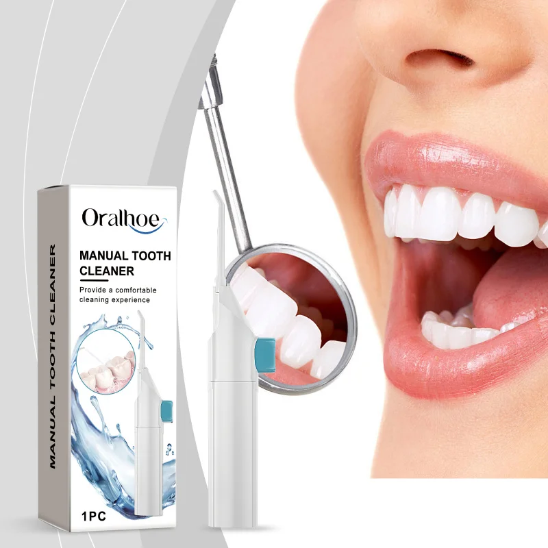 

Manual Oral Irrigator - Water Flosser For Gentle Teeth Cleaning, Bad Breath Reduction & Daily Oral Hygiene Maintenance