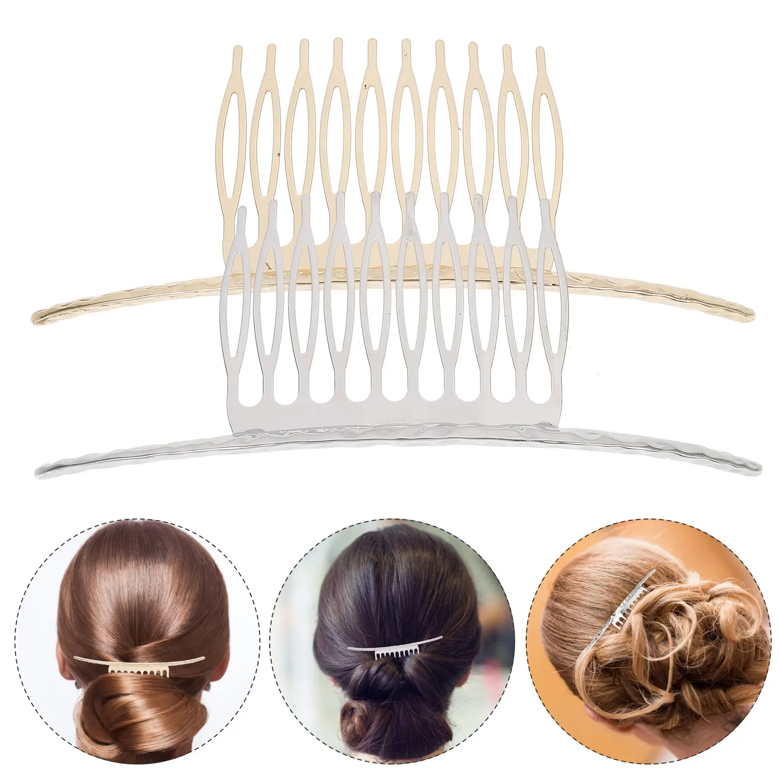 

2Pcs Lightweight Hair Comb Clips For Women Girls Elegant Diy Tiaras Adornments Bridal Side Combs Practical Everyday Accessory