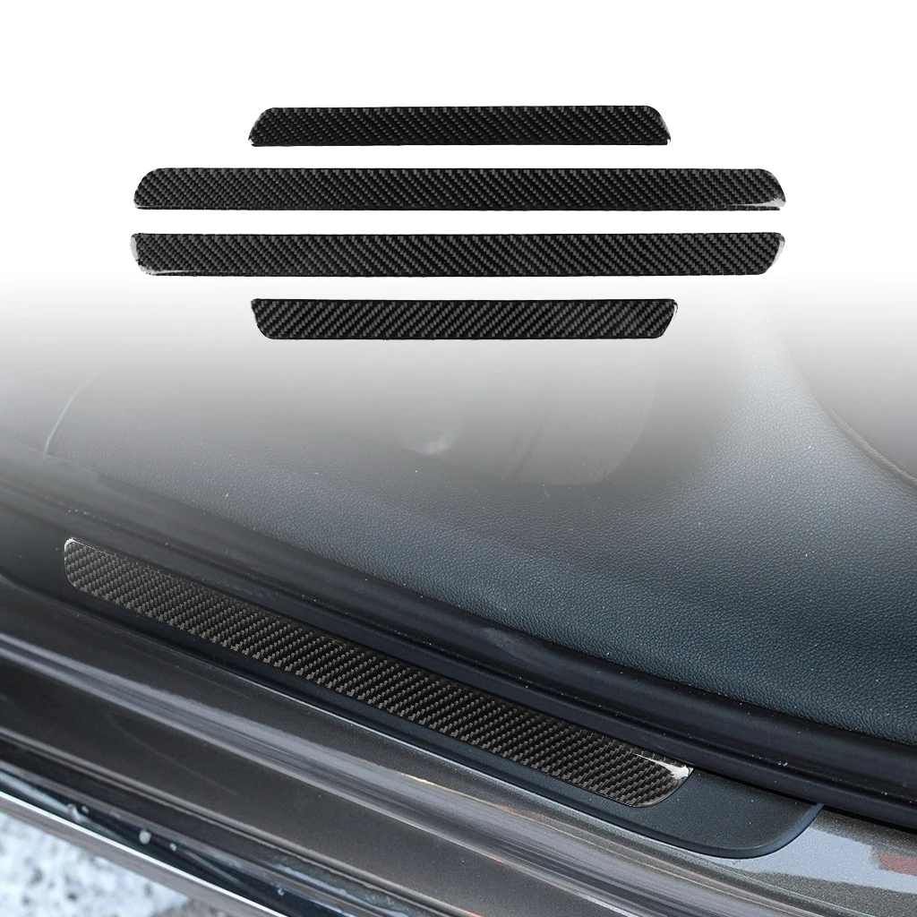 

for Audi A6 S6 C7 A7 S7 4G8 2012-2018 Door Sill Protector Decoration Cover Sticker Decal Trim Car Accessories Carbon Fiber