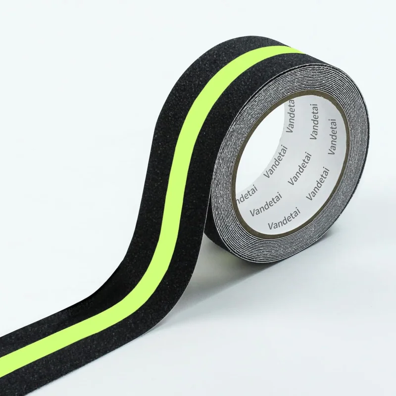 Heavy-Duty Anti-Slip Tape with Glow in Dark Strips Non Skid Traction Steps, PET Stair Treads & Extreme Weatherpr