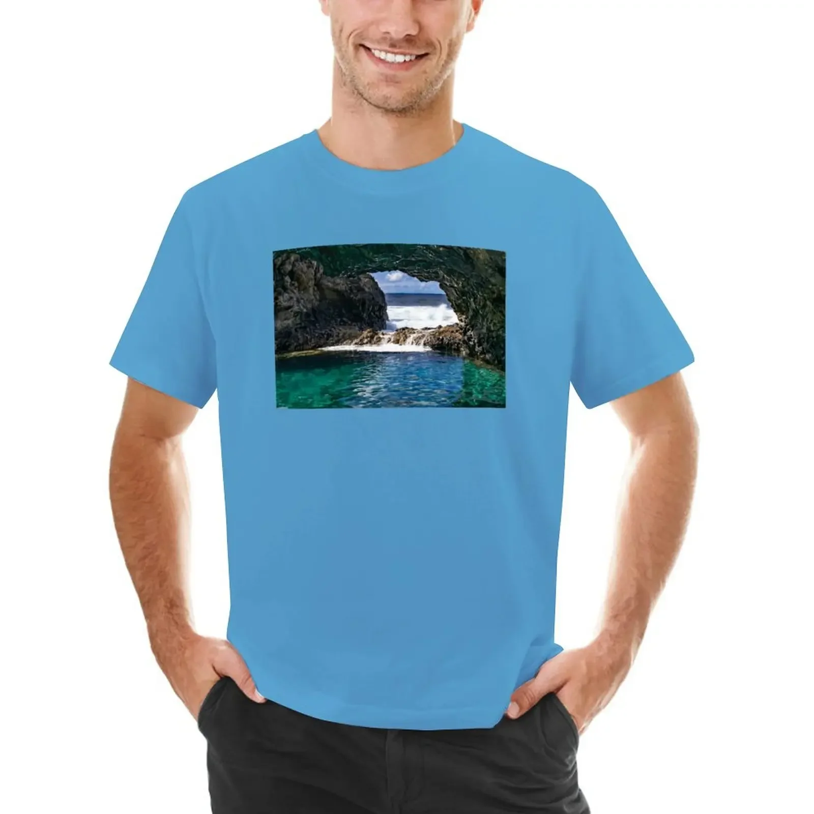 Charco Azul volcanic natural pool T-Shirt customizeds customs design your own black t-shirts for men